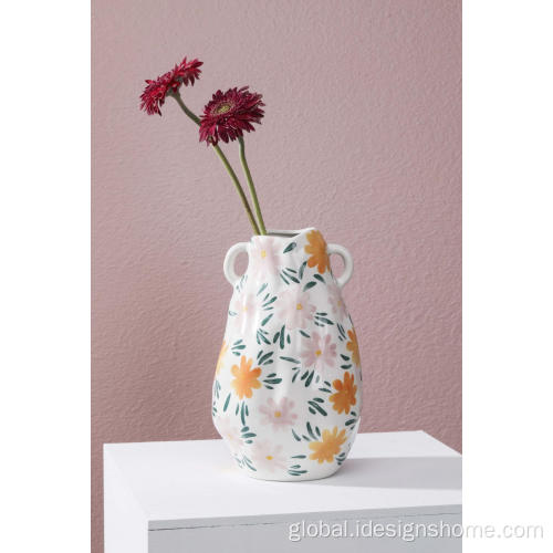 Colorful Vase Set Classic Ceramics Water Transfer printing Vase Factory